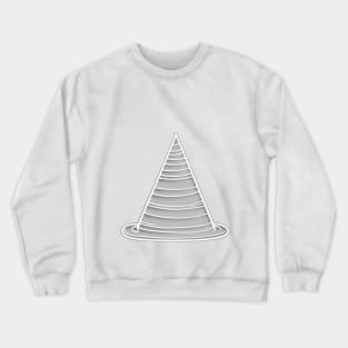 Minimalist Cone Design on Black Background No. 959 Crewneck Sweatshirt